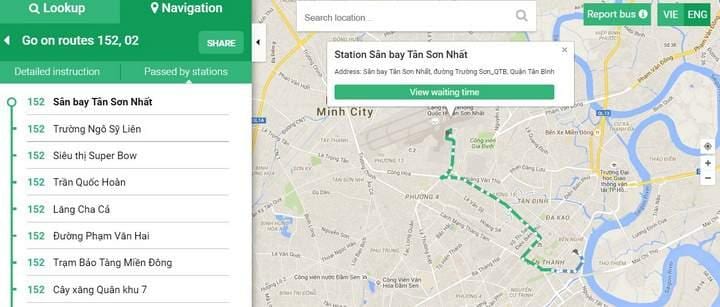 Peta kota ho chi minh bus 152 rute
