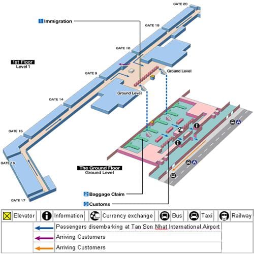 saigon airport map