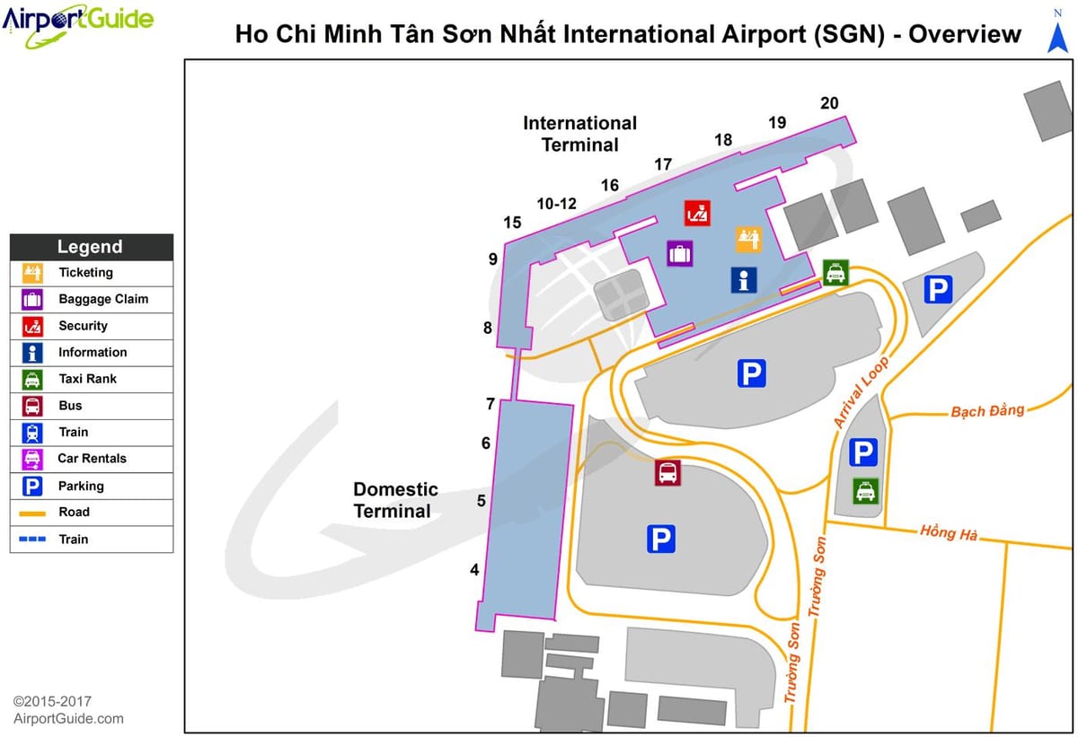 bandara internasional tan son nhat peta